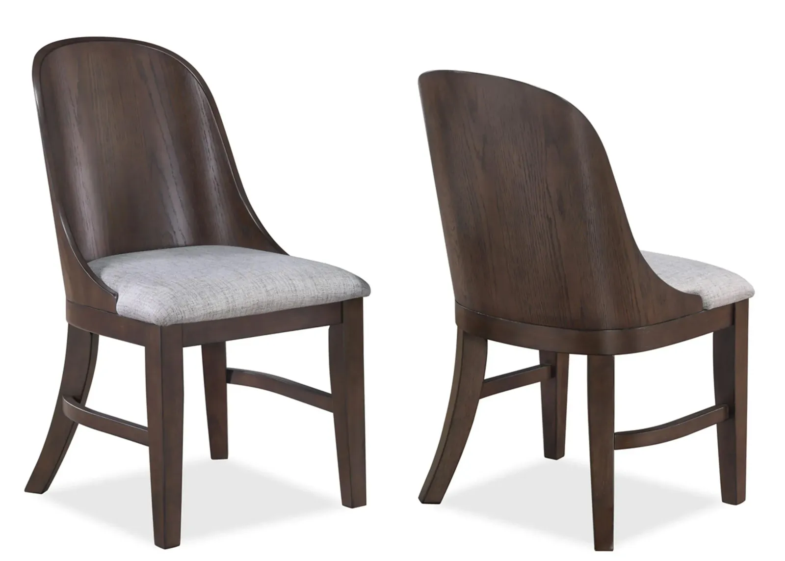 Cullen Side Chair- Set of 2 in Brown Oak by Crown Mark