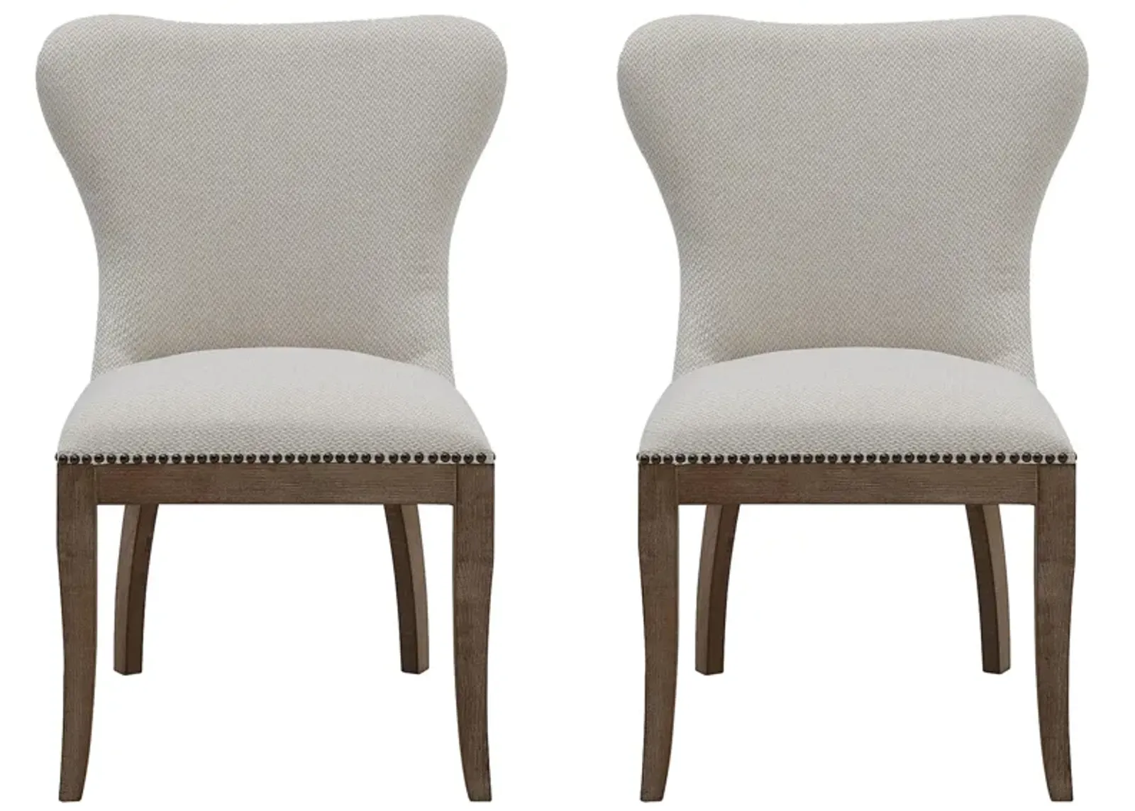 Dorsey Dining Chair: Set of 2 in Cardiff Cream by New Pacific Direct