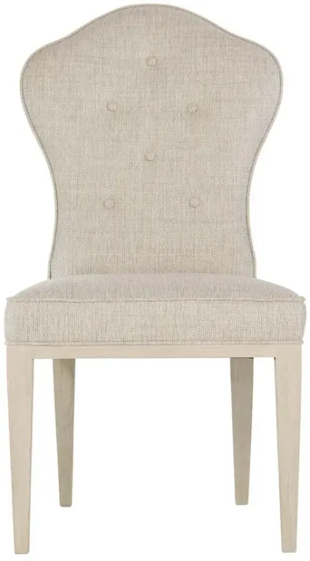 East Hampton Upholstered Side Chair in Cerused Linen by Bernhardt