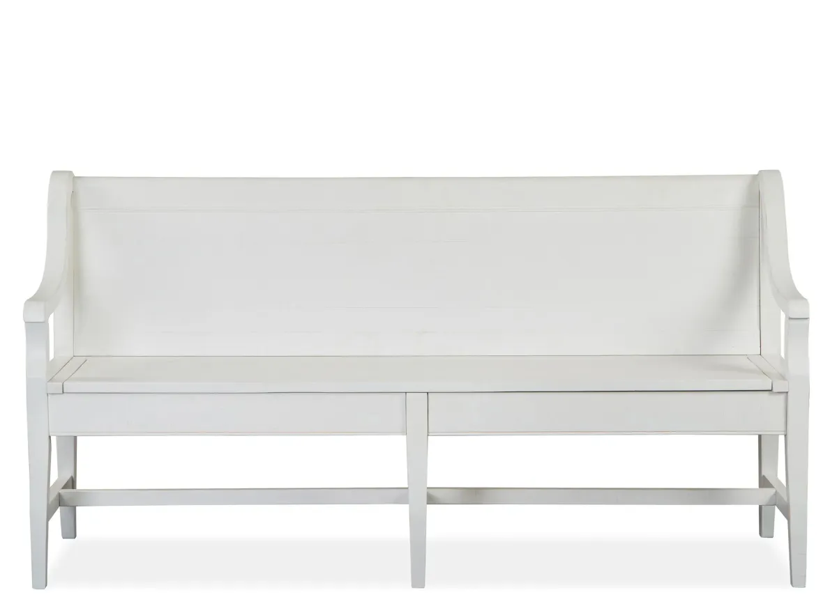 Heron Cove Bench in Chalk White by Magnussen Home