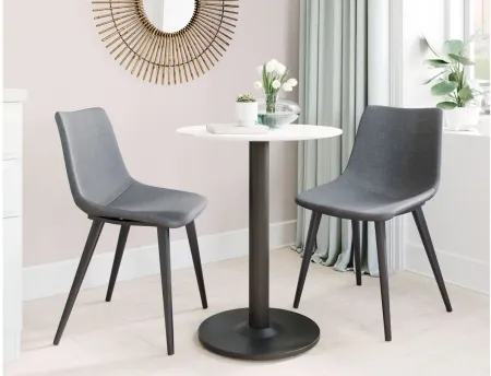 Daniel Dining Chair: Set of 2 in Gray, Black by Zuo Modern
