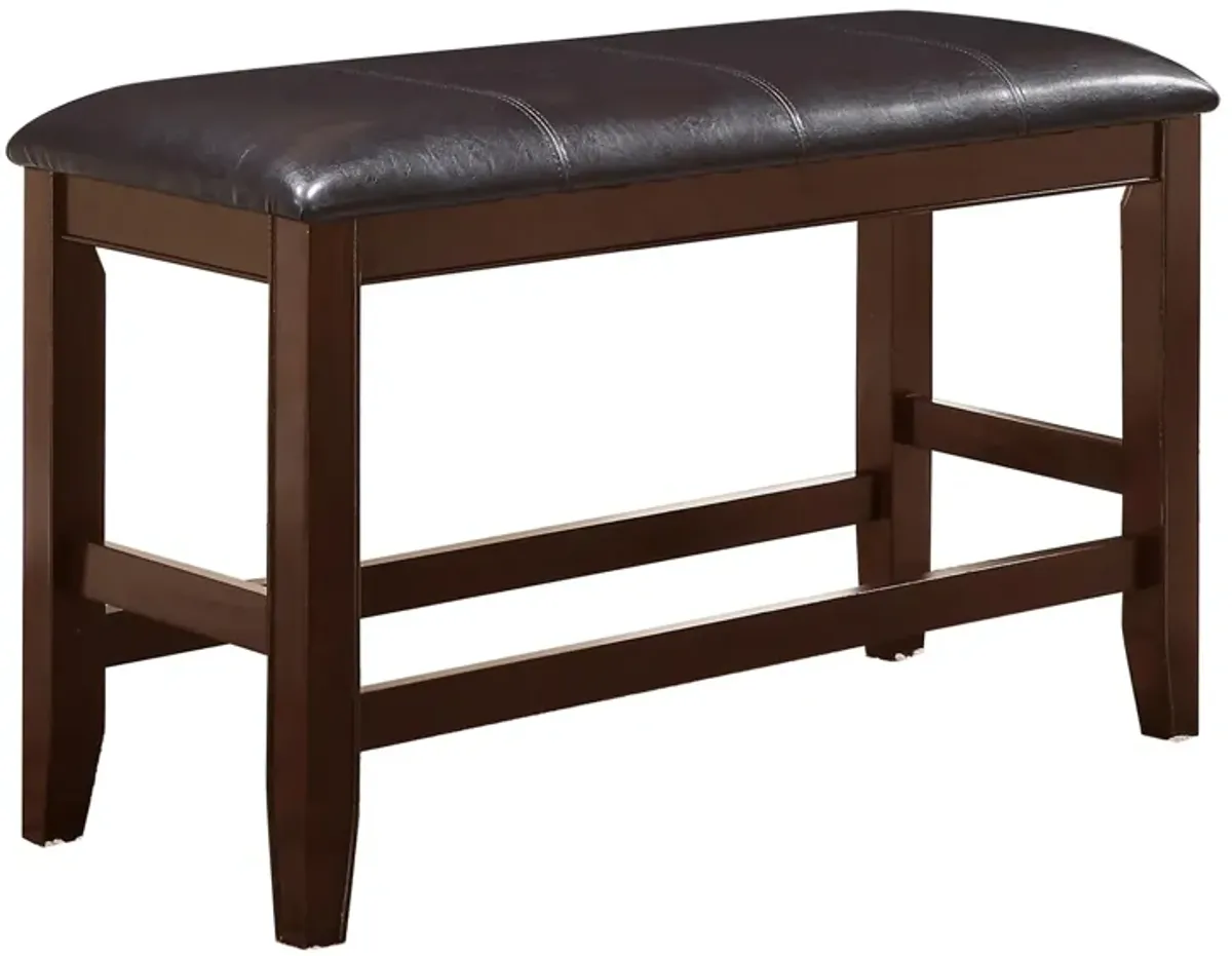 Fulton Counter-Height Dining Bench in Espresso by Crown Mark