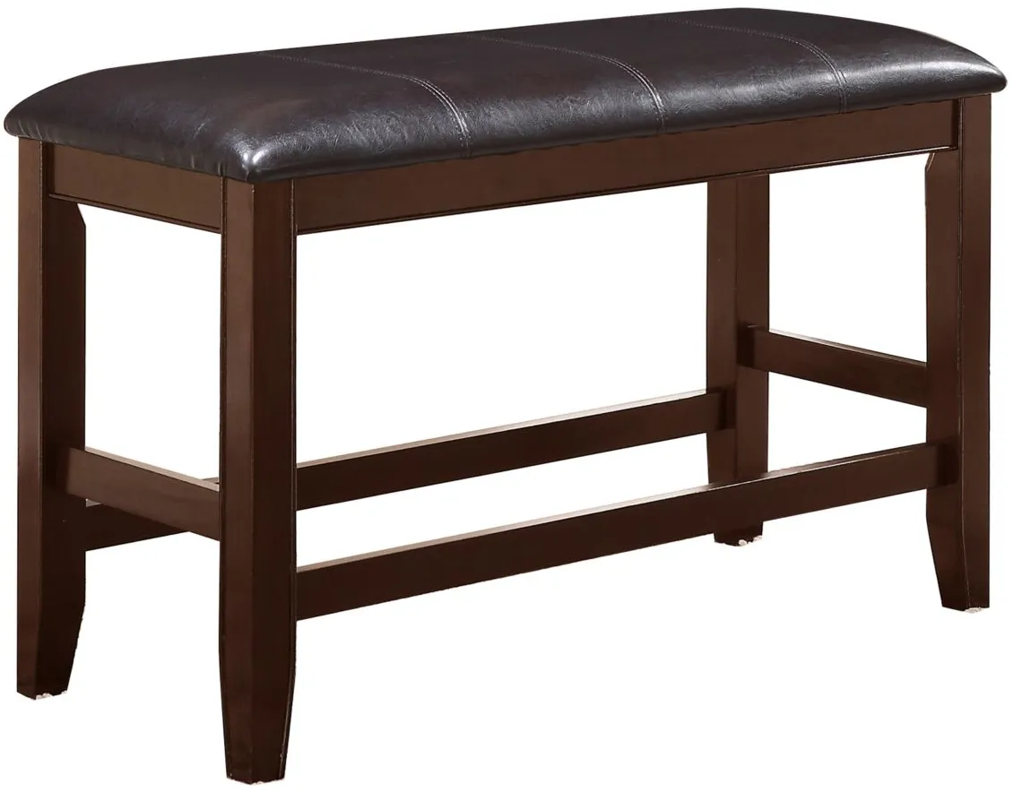 Fulton Counter-Height Dining Bench in Espresso by Crown Mark