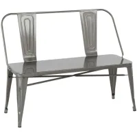 Oregon Metal Bench in Silver by Lumisource