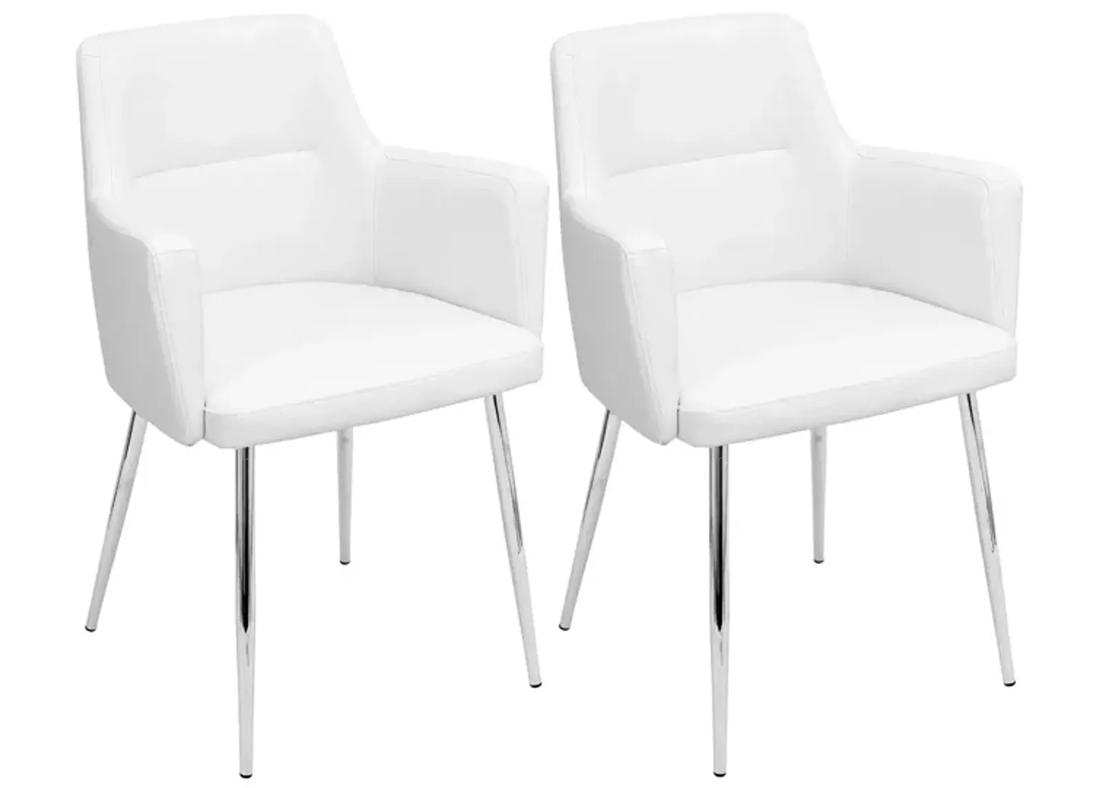 Andrew Dining Chair - Set of 2 in White by Lumisource