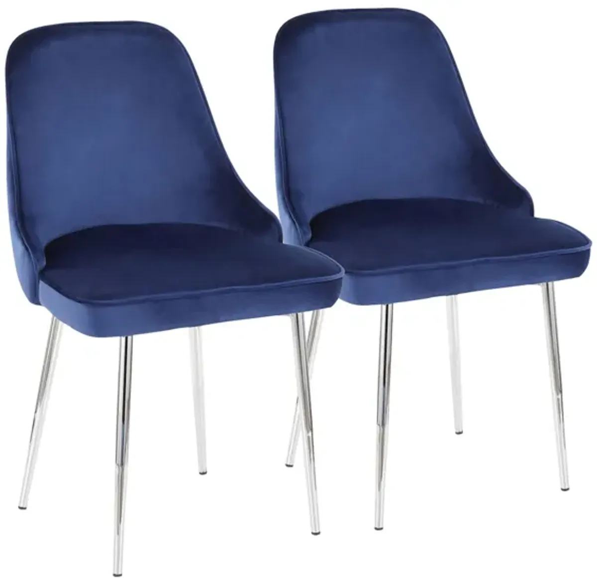 Marcel Dining Chair - Set of 2 in Blue by Lumisource