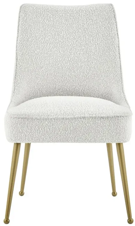 Cedric Fabric Dining Side Chair in Boucle Beige by New Pacific Direct