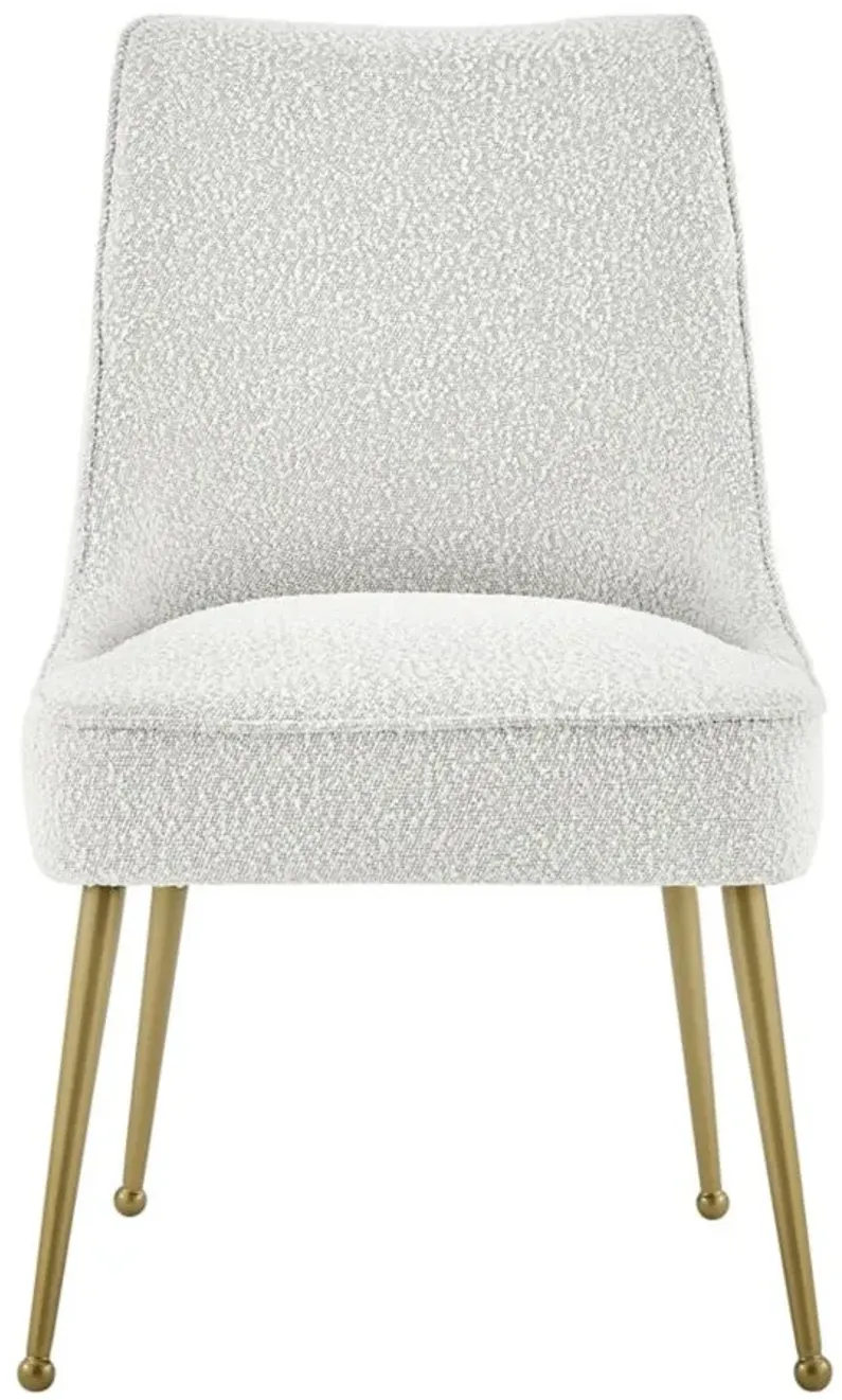 Cedric Fabric Dining Side Chair in Boucle Beige by New Pacific Direct