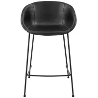 Zach Counter Stool Set of 2 in Black by EuroStyle
