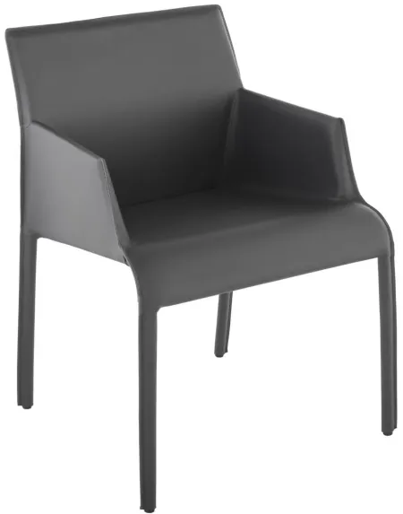 Delphine Dining Chair with Arms in DARK GREY by Nuevo