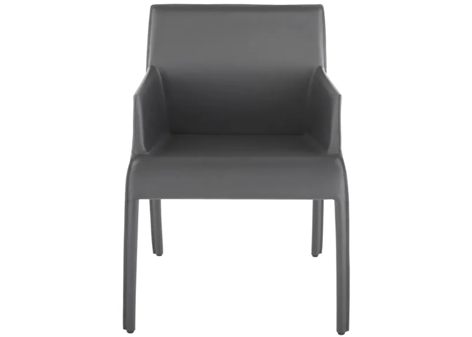 Delphine Dining Chair with Arms in DARK GREY by Nuevo