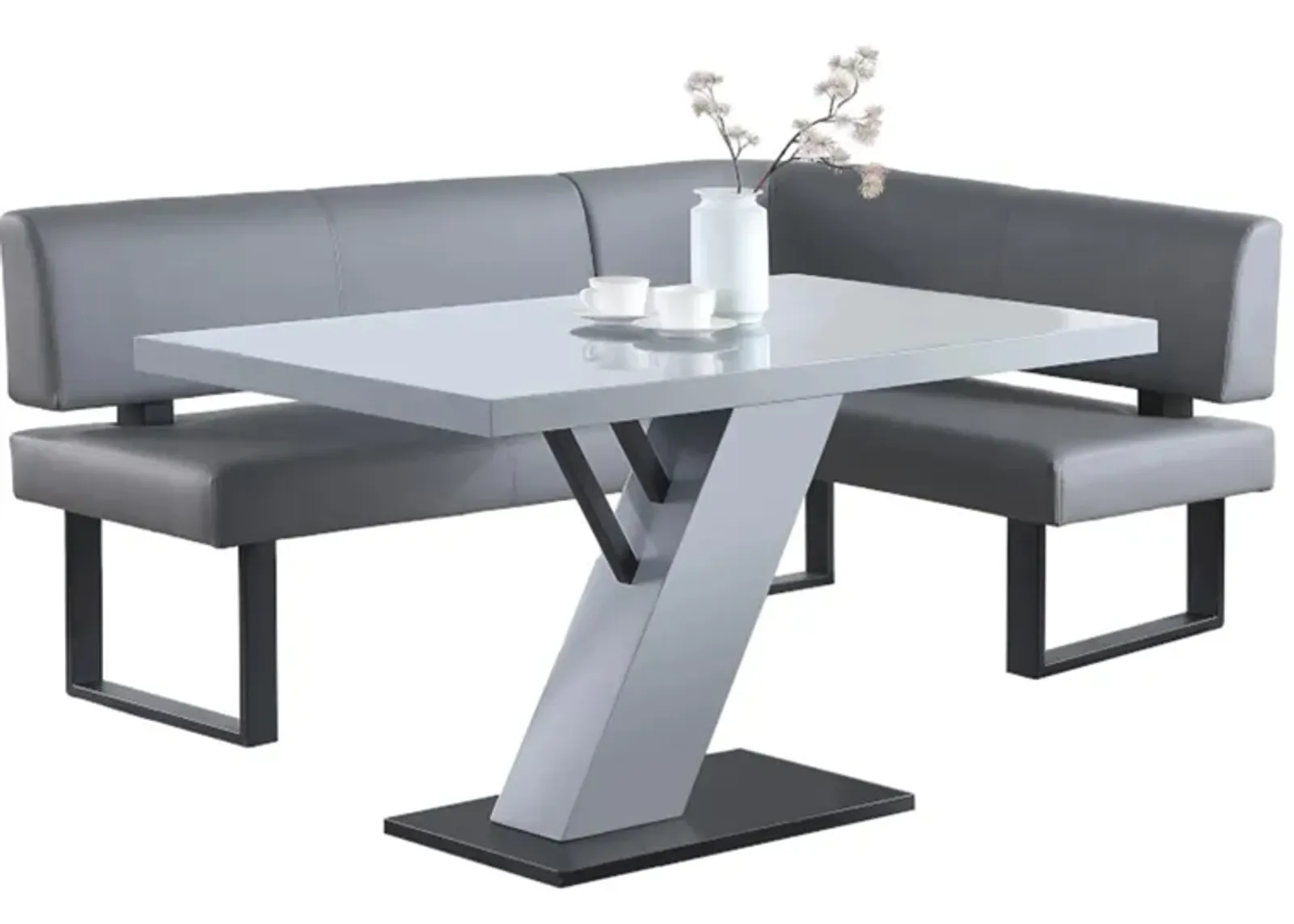 Linden 2-pc. Dining Set in Gray by Chintaly Imports