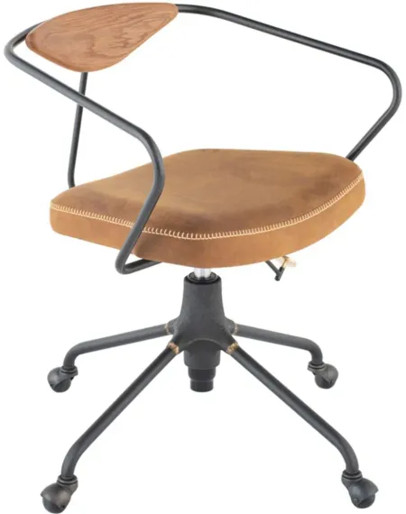 Akron Office Chair in UMBER TAN by Nuevo