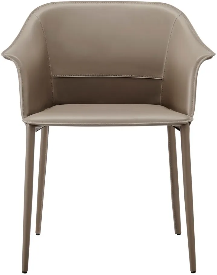 Callie Dining Arm Chair in Light Mocha by New Pacific Direct