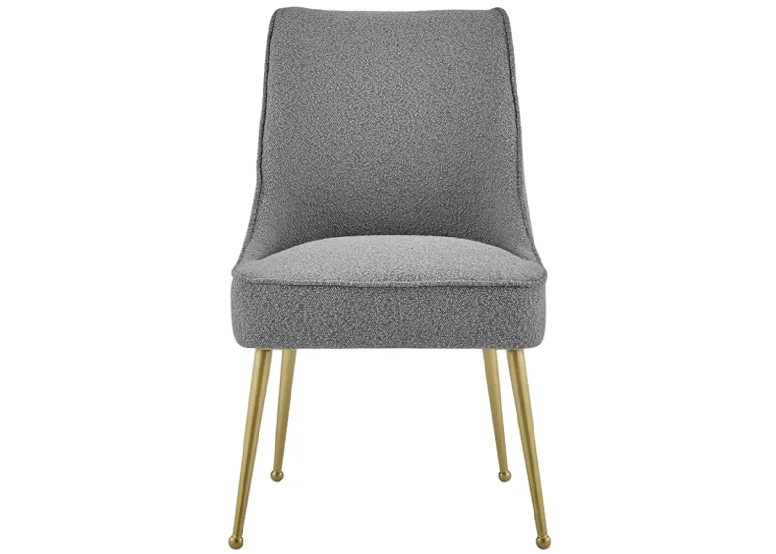 Cedric Fabric Dining Side Chair in Boucle Gray by New Pacific Direct