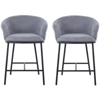 Ashland Counter Stool- Set of 2 in Black;Gray by Lumisource