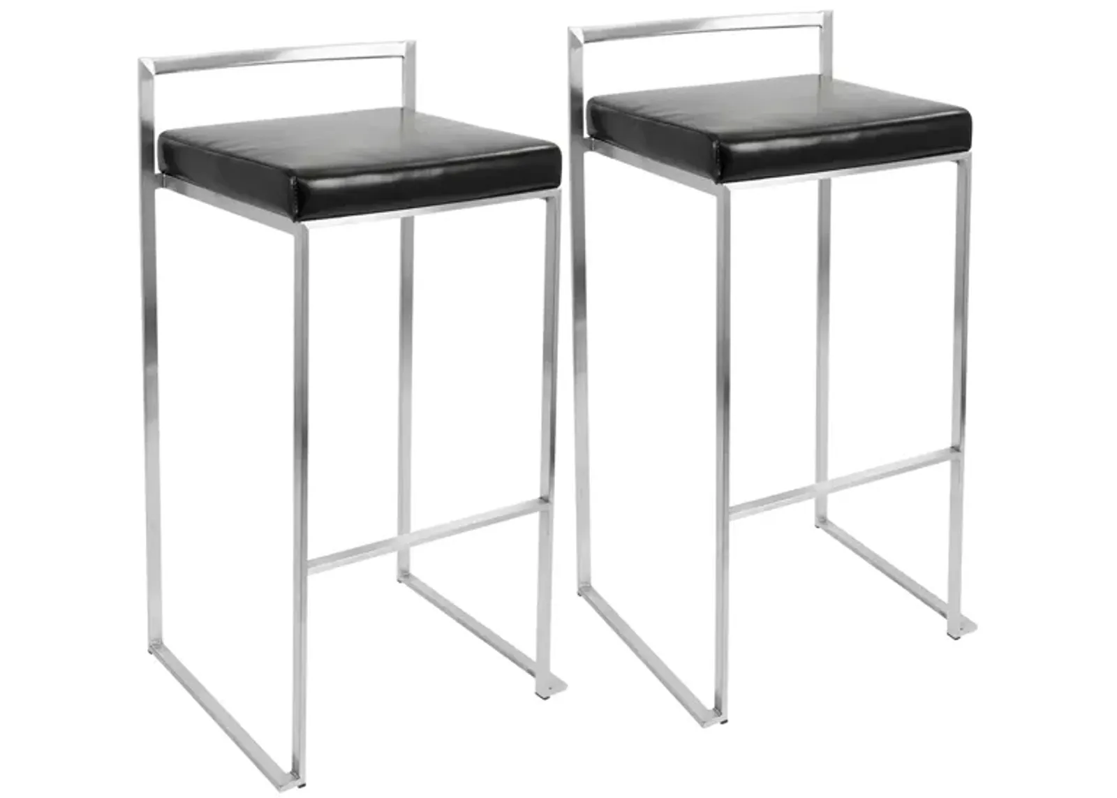 Fuji Barstools: Set of 2 in Black by Lumisource