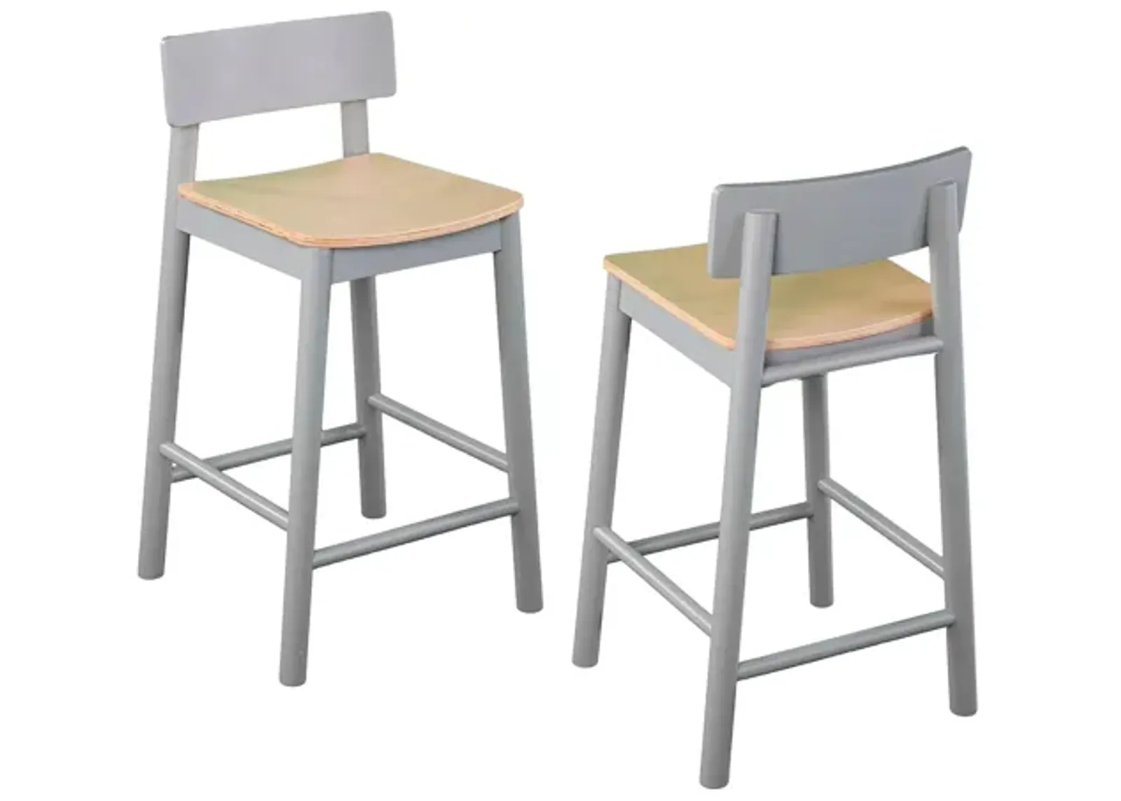 Eliza Counter Stool Set of 2 in Gray by SEI Furniture