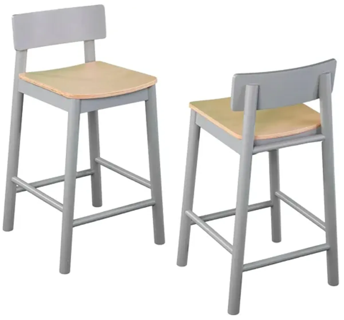 Eliza Counter Stool Set of 2 in Gray by SEI Furniture