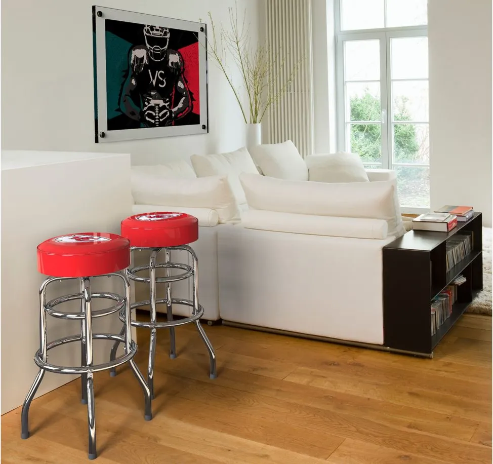 NFL Backless Swivel Bar Stool in Kansas City Cheifs by Imperial International