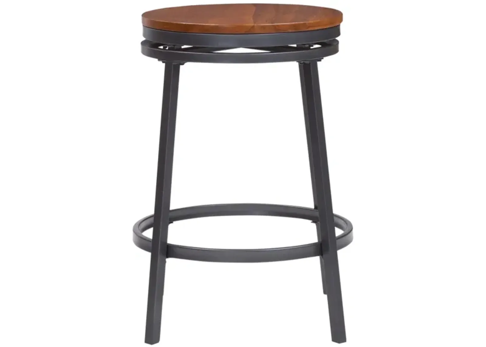 Stockton Backless Counter Stool in Slate Gray with Golden Oak by American Woodcrafters