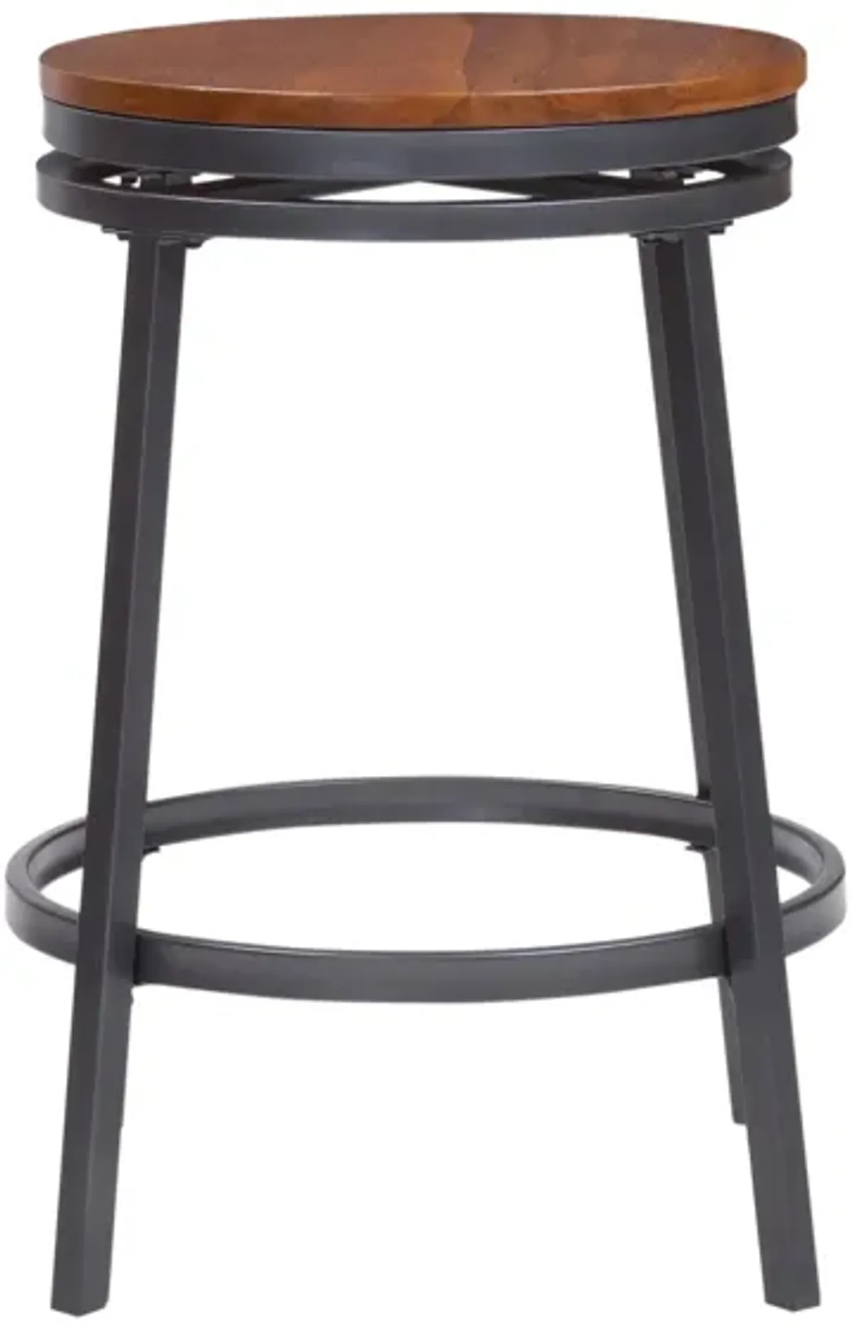 Stockton Backless Counter Stool in Slate Gray with Golden Oak by American Woodcrafters