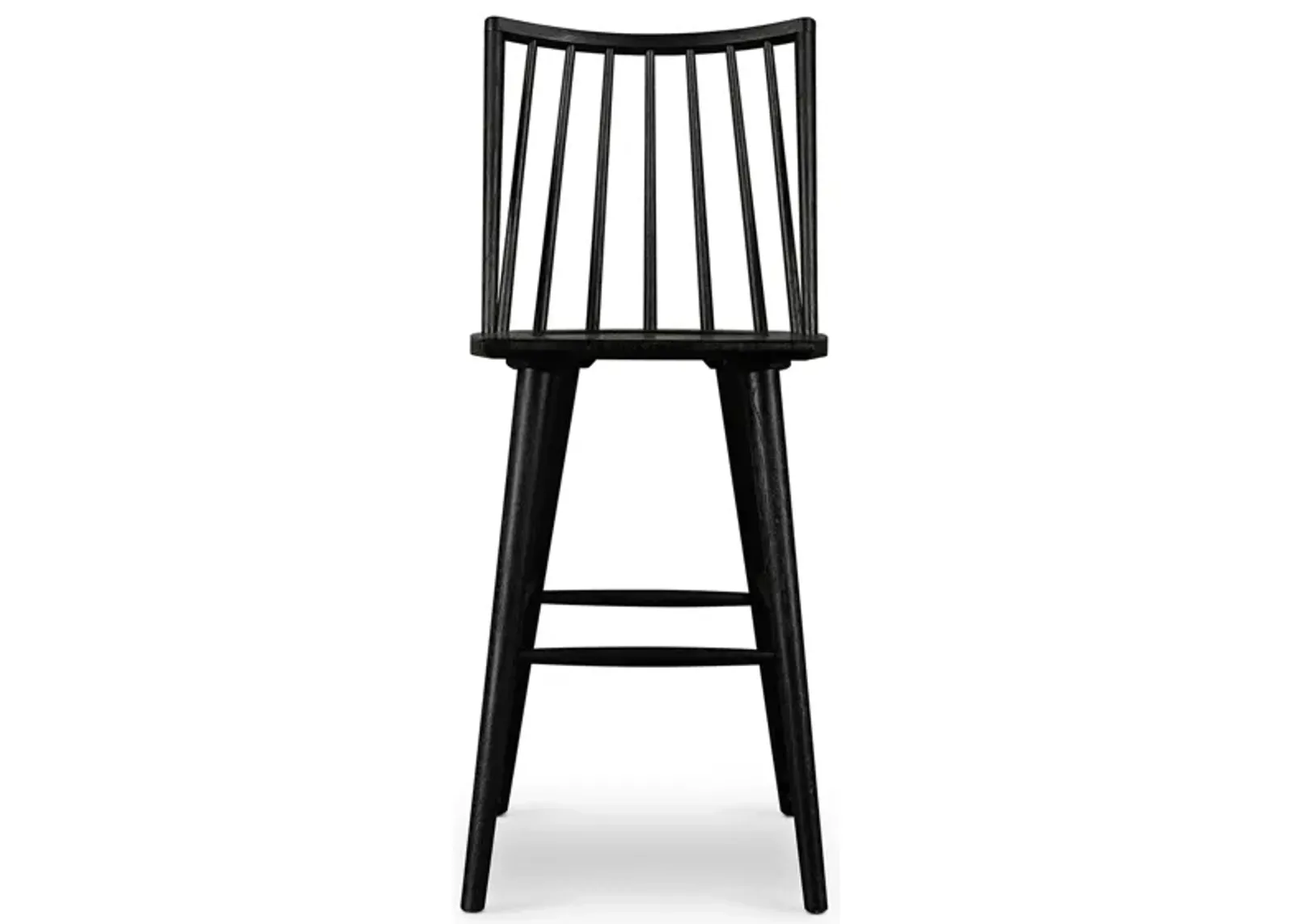 Lewis Windsor Bar Stool in Black Oak by Four Hands