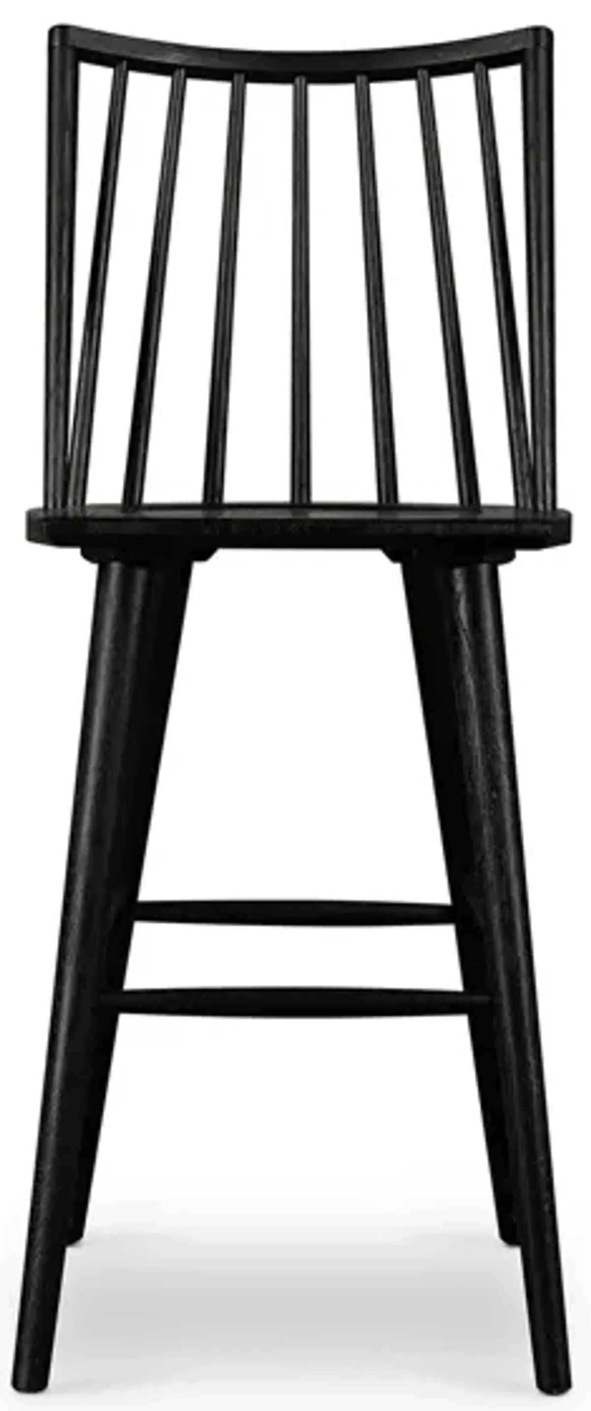 Lewis Windsor Bar Stool in Black Oak by Four Hands