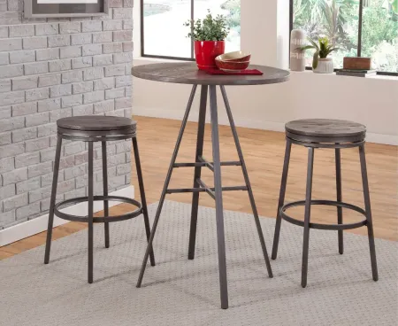 Stockton Backless Bar Stool in Slate Gray with Grey Oak by American Woodcrafters