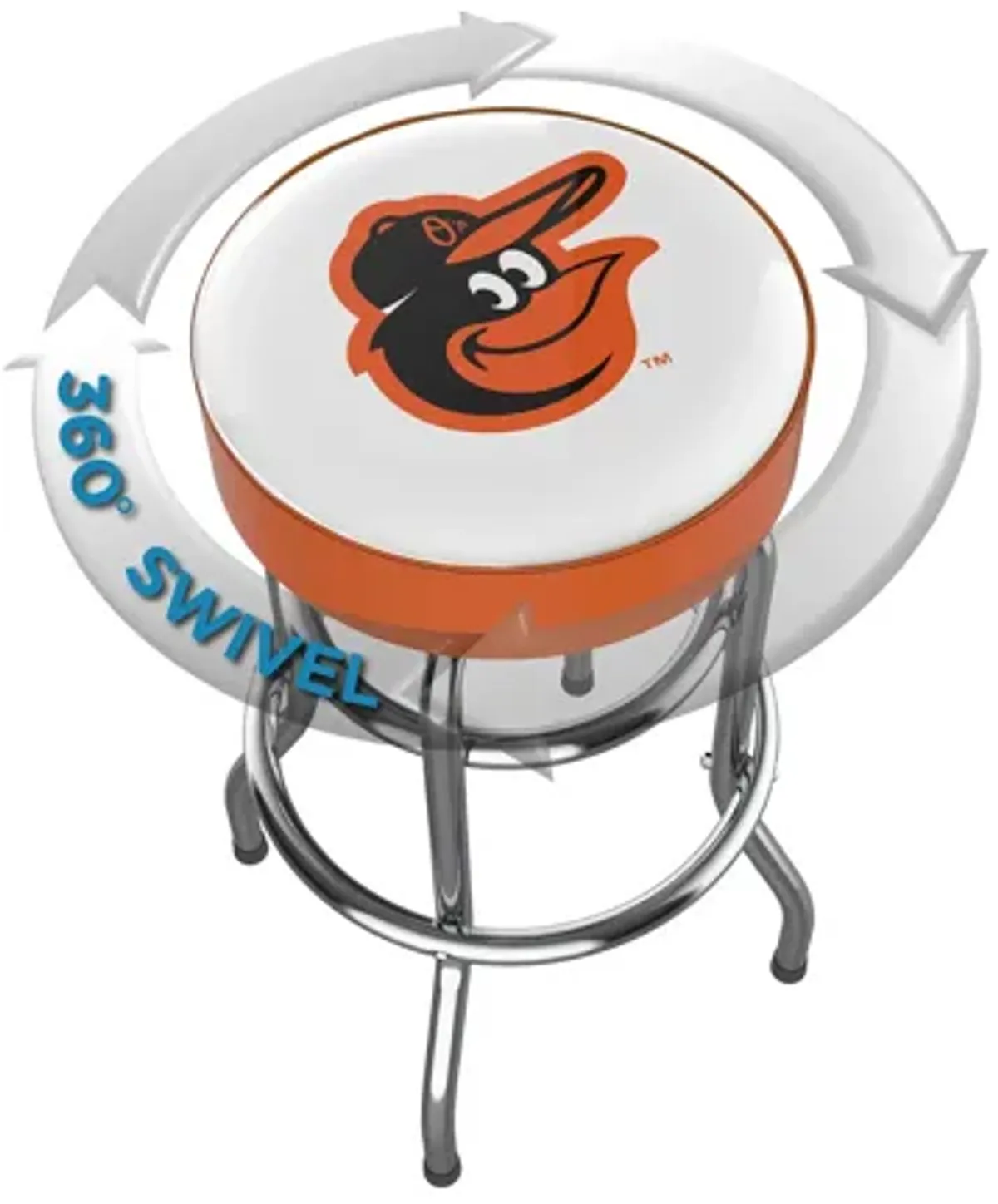MLB Backless Swivel Bar Stool