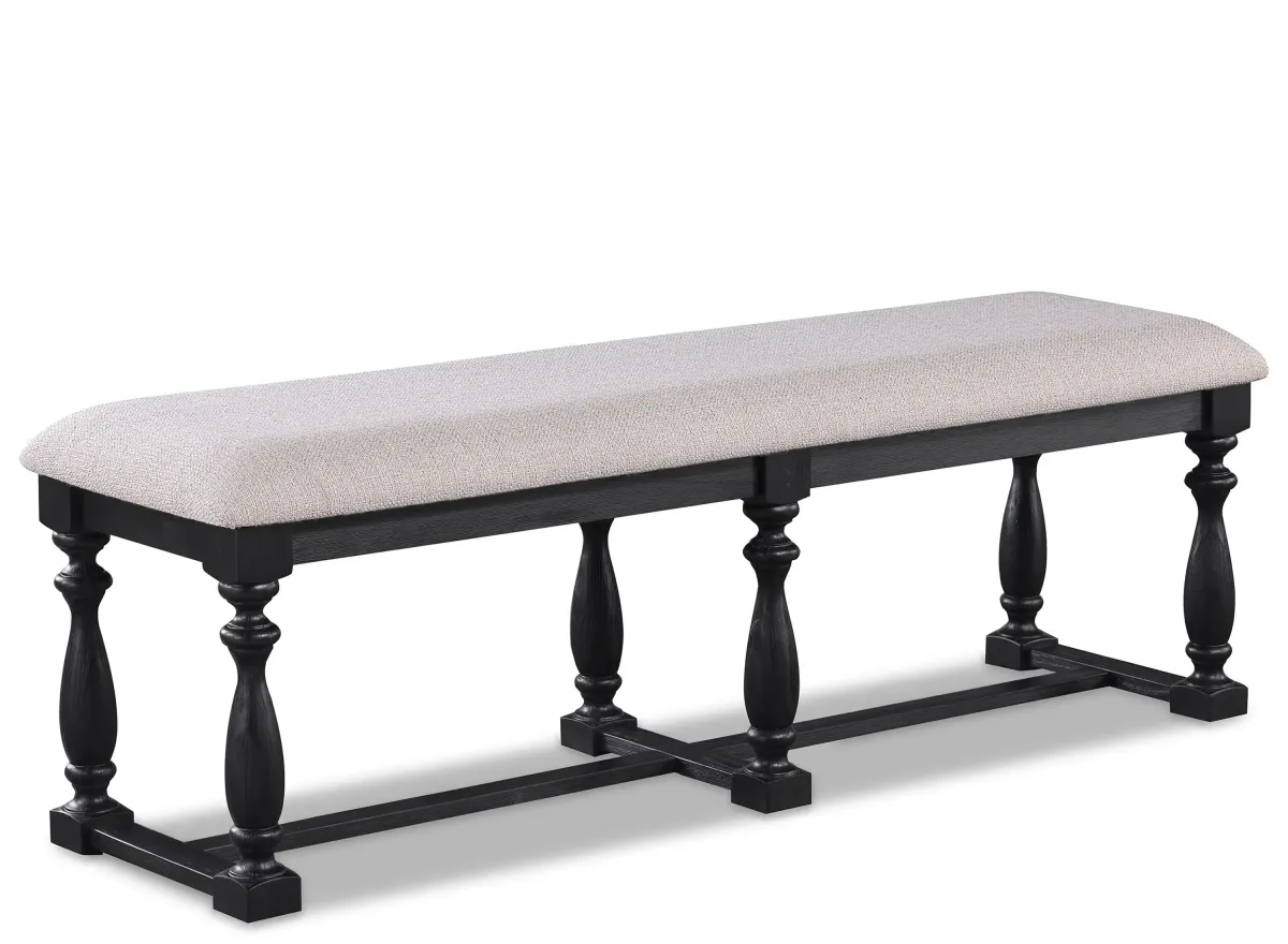 Regent Bench in Charcoal by Crown Mark