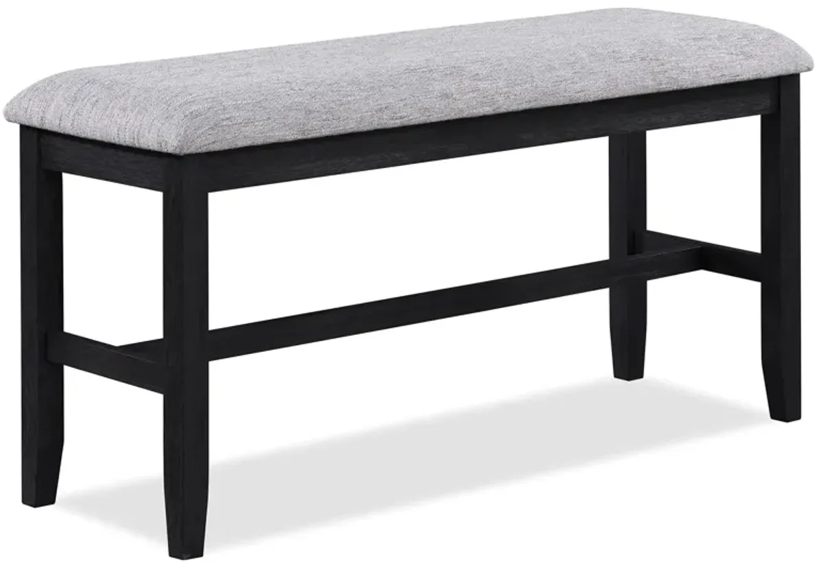 Buford Counter Height Bench in Grey/Charcoal by Crown Mark