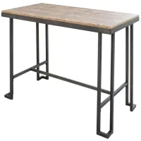 Roman Counter-Height Dining Table in Rustic Wood / Black by Lumisource