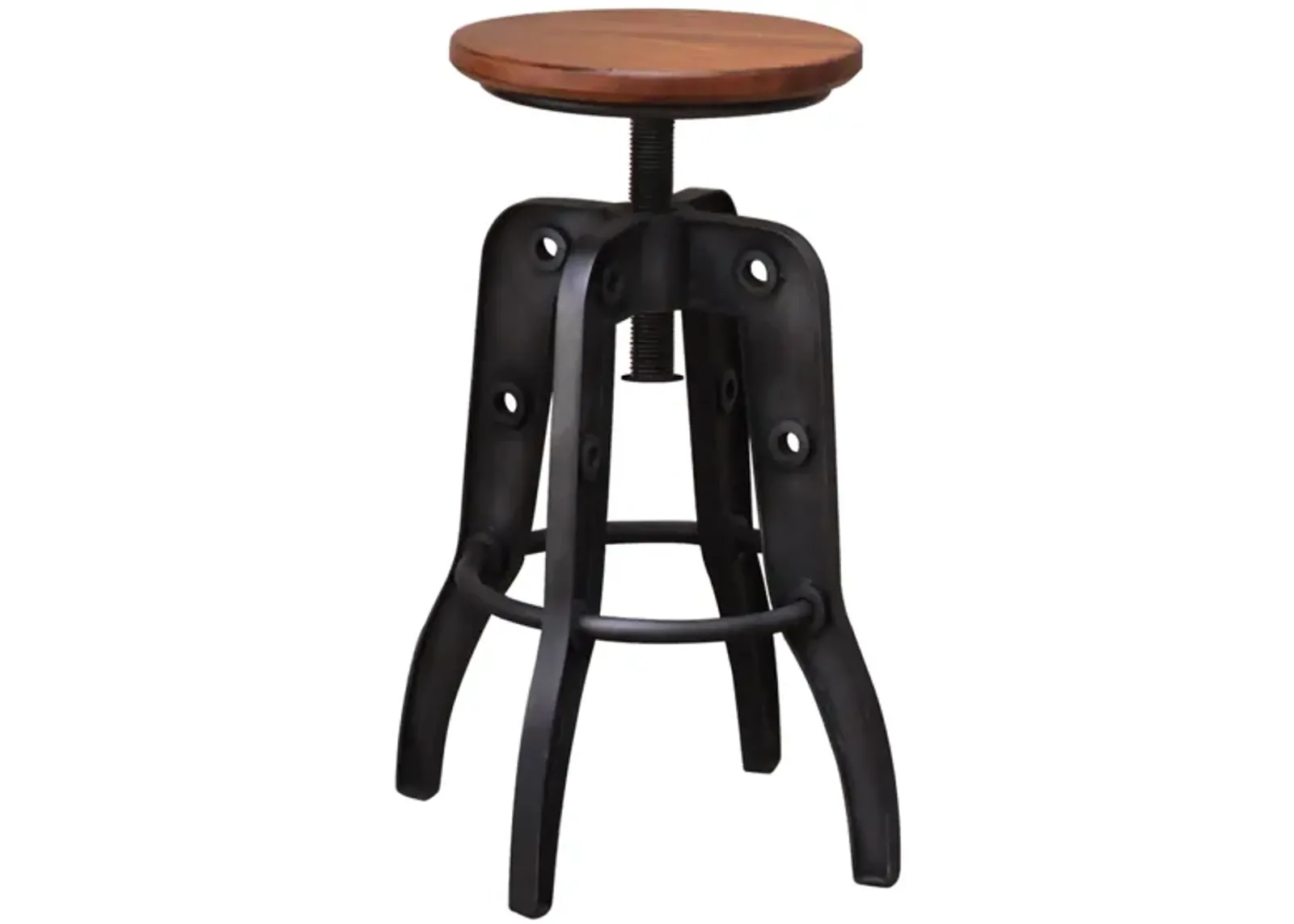 Parota Adjustable-Height Bar Stool in Antiqued Distressed by International Furniture Direct