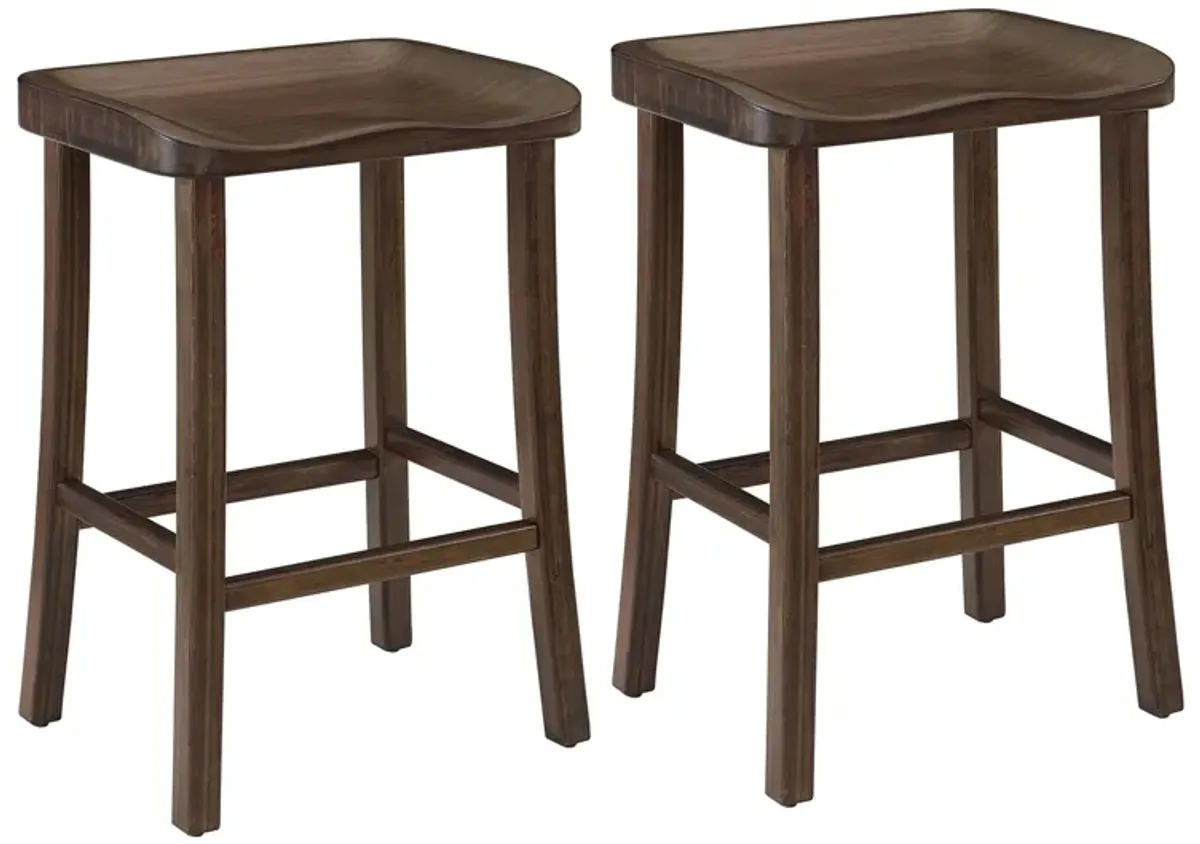 Tulip Counter Height Stool -2pk in Black Walnut by Greenington