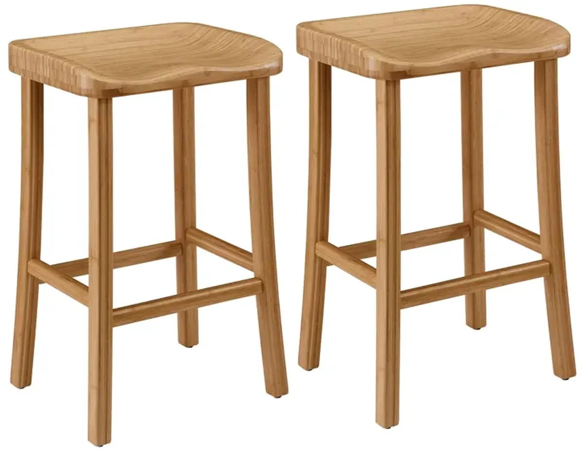 Tulip Bar Height Stool -2pk in Caramelized by Greenington