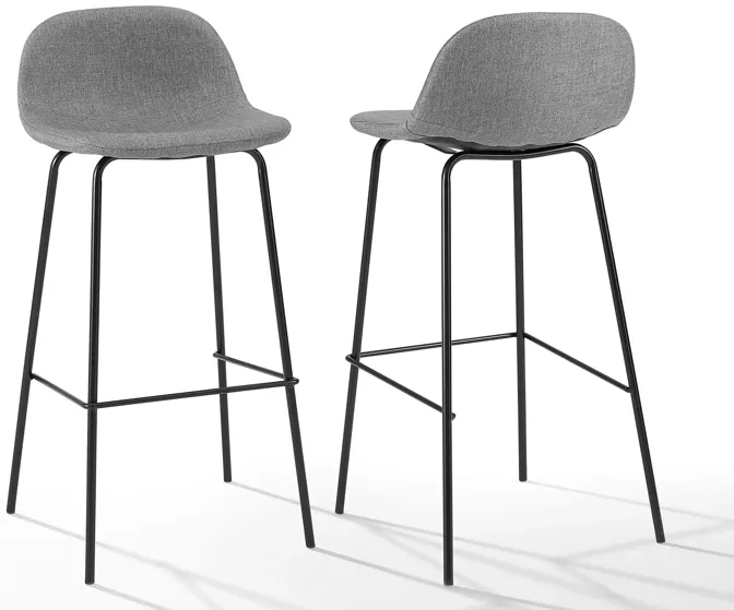 Riley Bar Stool -2pc. in Gray by Crosley Brands