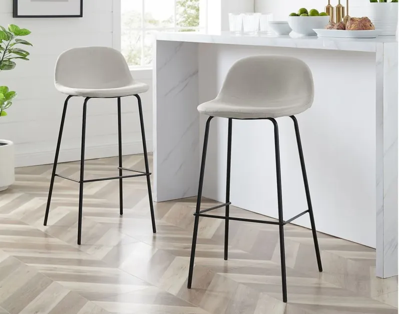 Riley Bar Stool -2pc. in Oatmeal by Crosley Brands