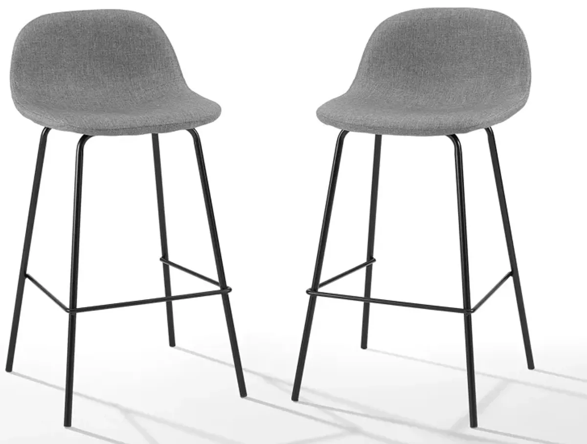 Riley Counter Stool 2-pc. in Gray by Crosley Brands