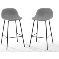 Riley Counter Stool -2pc. in Gray by Crosley Brands