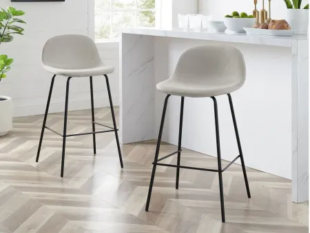 Riley Counter Stool -2pc. in Oatmeal by Crosley Brands