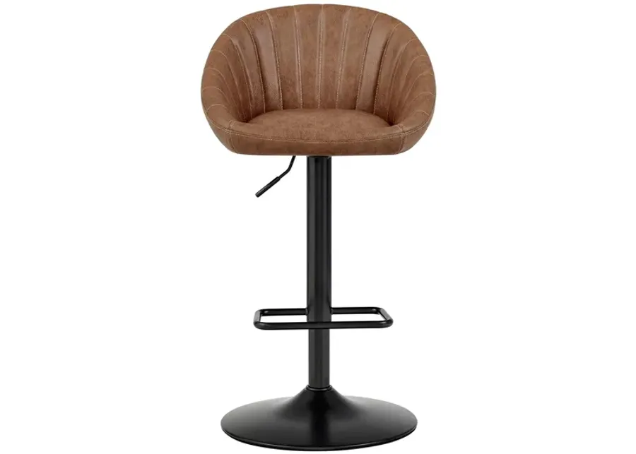 Watson Swivel Bar Stool in Umber Brown by New Pacific Direct