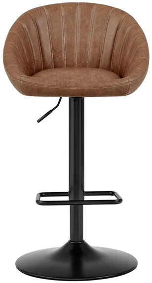 Watson Swivel Bar Stool in Umber Brown by New Pacific Direct