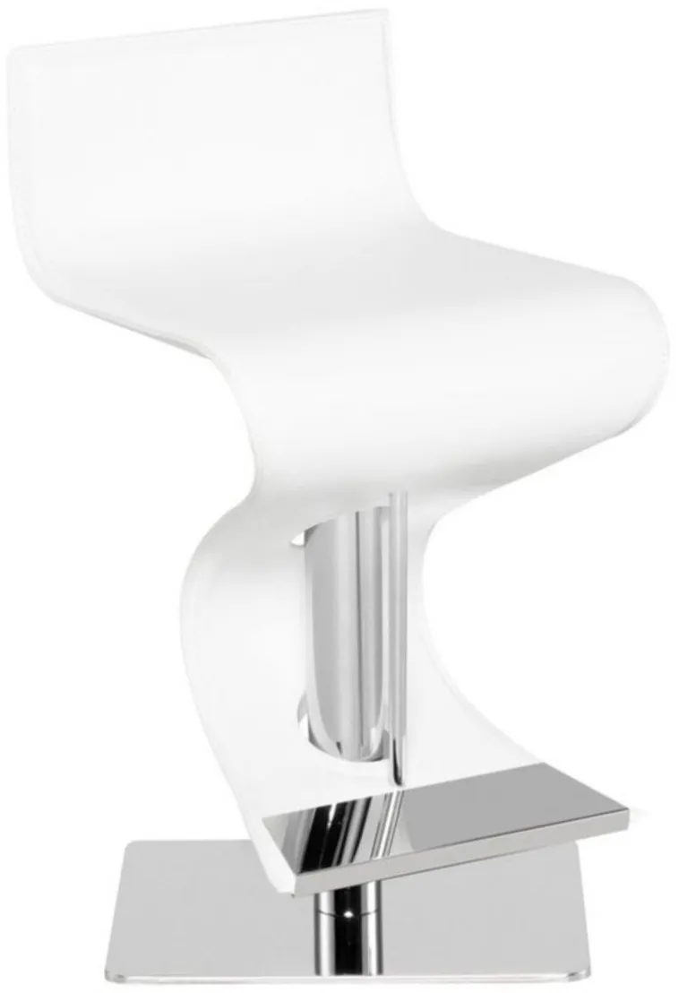 Portland Adjustable Stool in WHITE by Nuevo