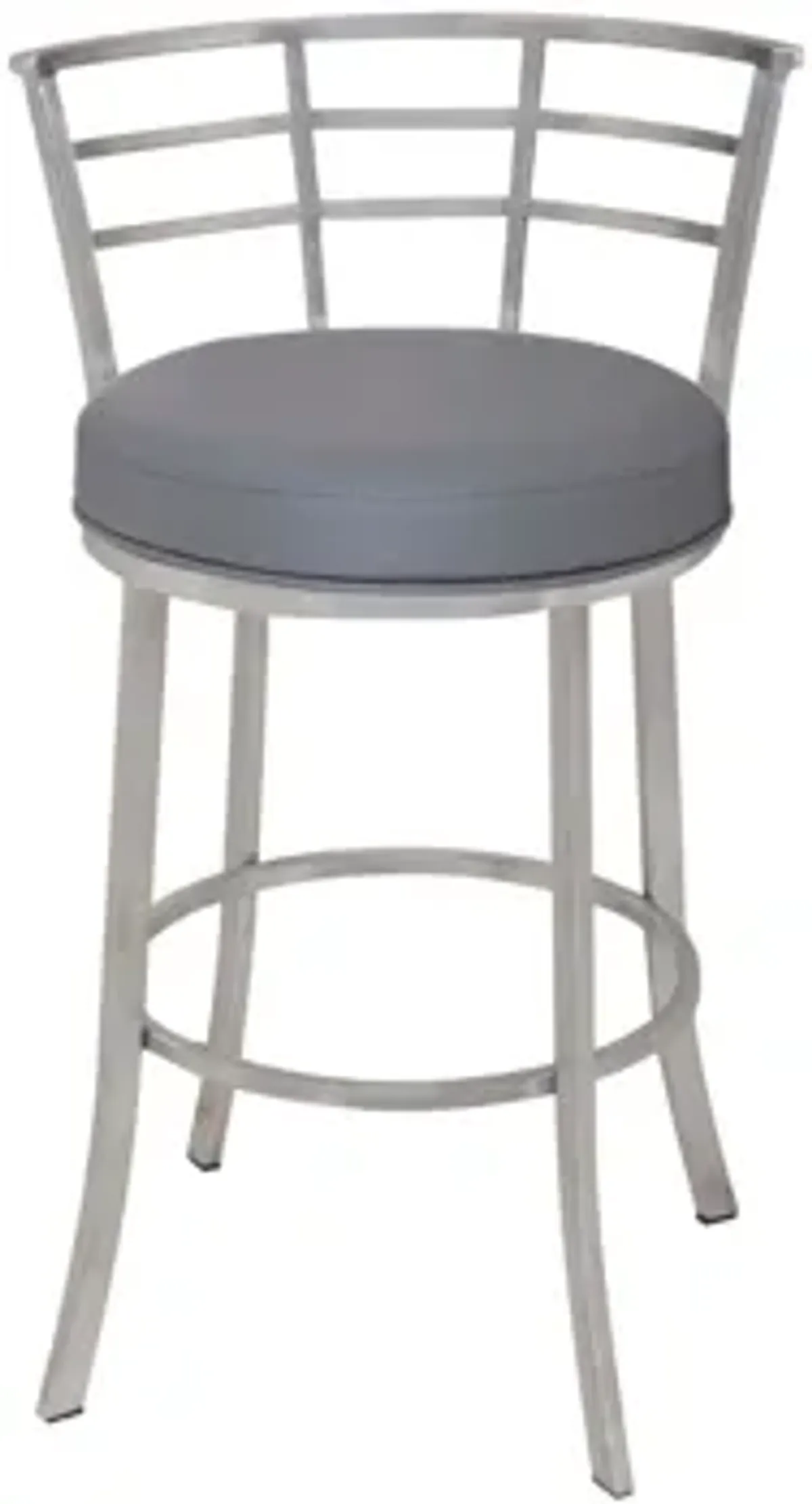 Viper Swivel Counter Stool in Gray / Stainless-steel by Armen Living