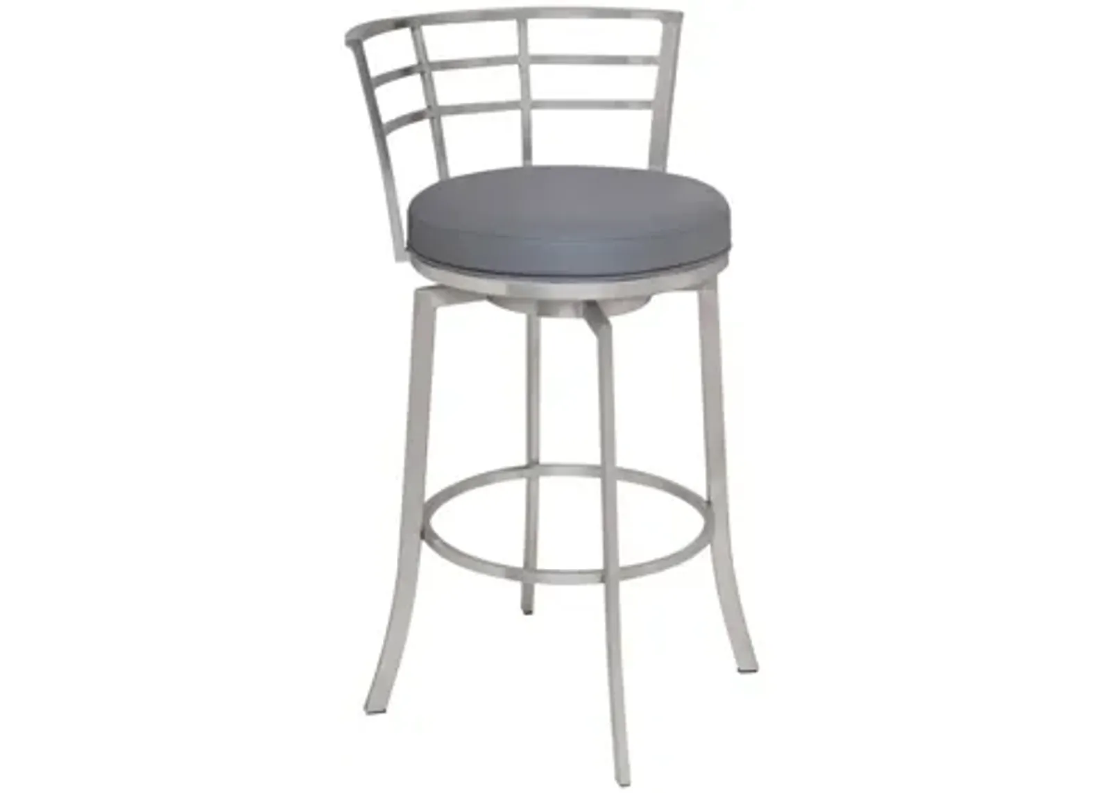 Viper Swivel Counter Stool in Gray / Stainless-steel by Armen Living