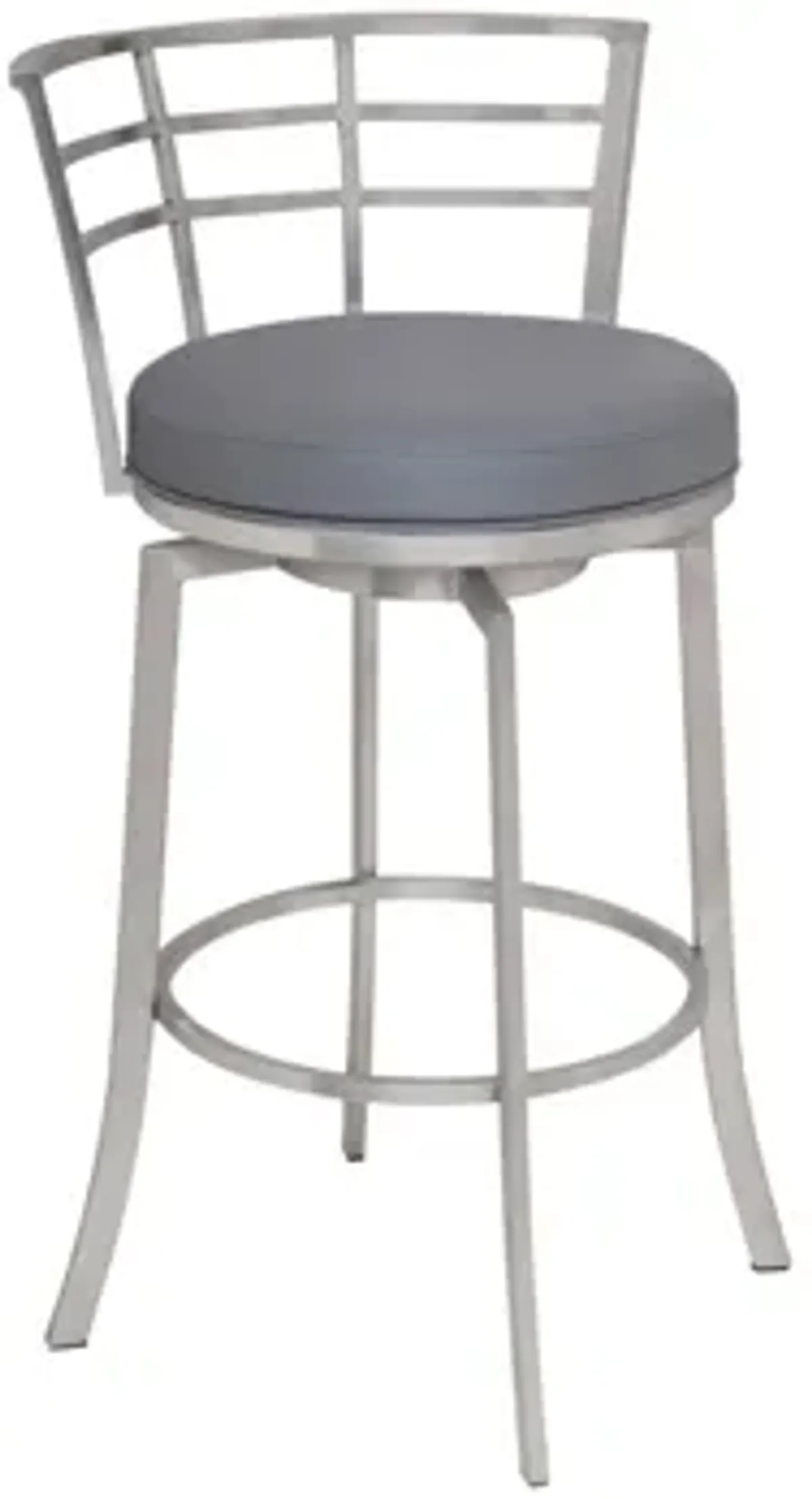 Viper Swivel Counter Stool in Gray / Stainless-steel by Armen Living