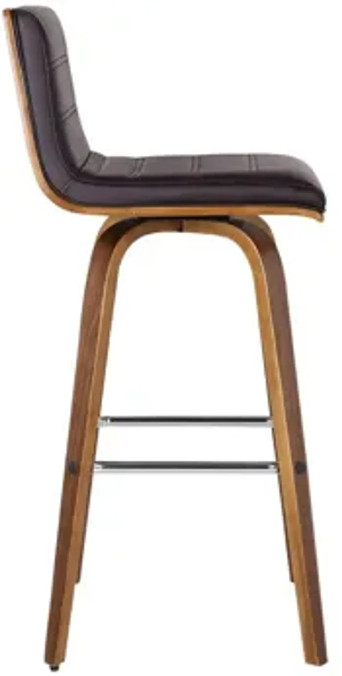 Vienna Swivel Counter Stool in Brown / Walnut / Chrome by Armen Living