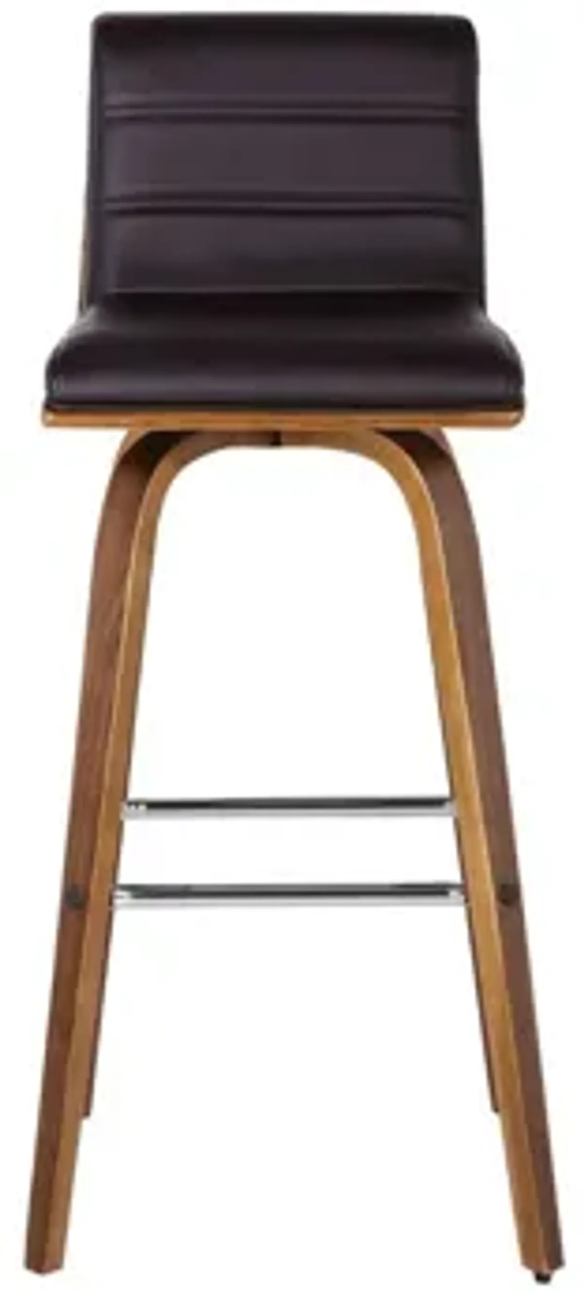 Vienna Swivel Counter Stool in Brown / Walnut / Chrome by Armen Living