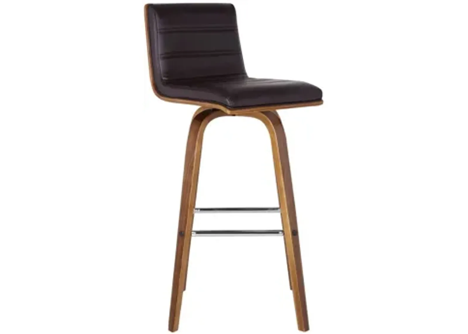 Vienna Swivel Counter Stool in Brown / Walnut / Chrome by Armen Living